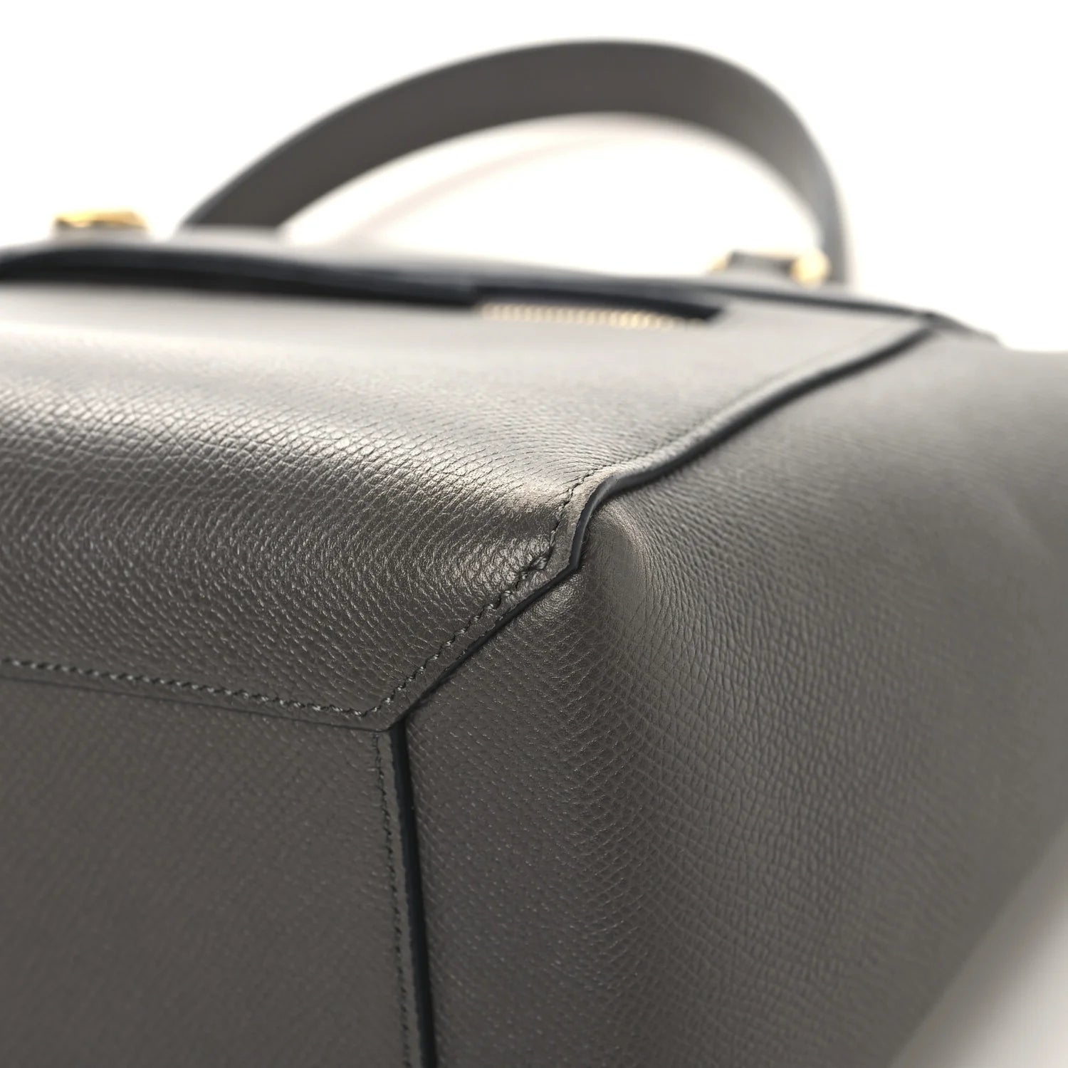 Grained Calfskin Micro Belt Bag Grey
