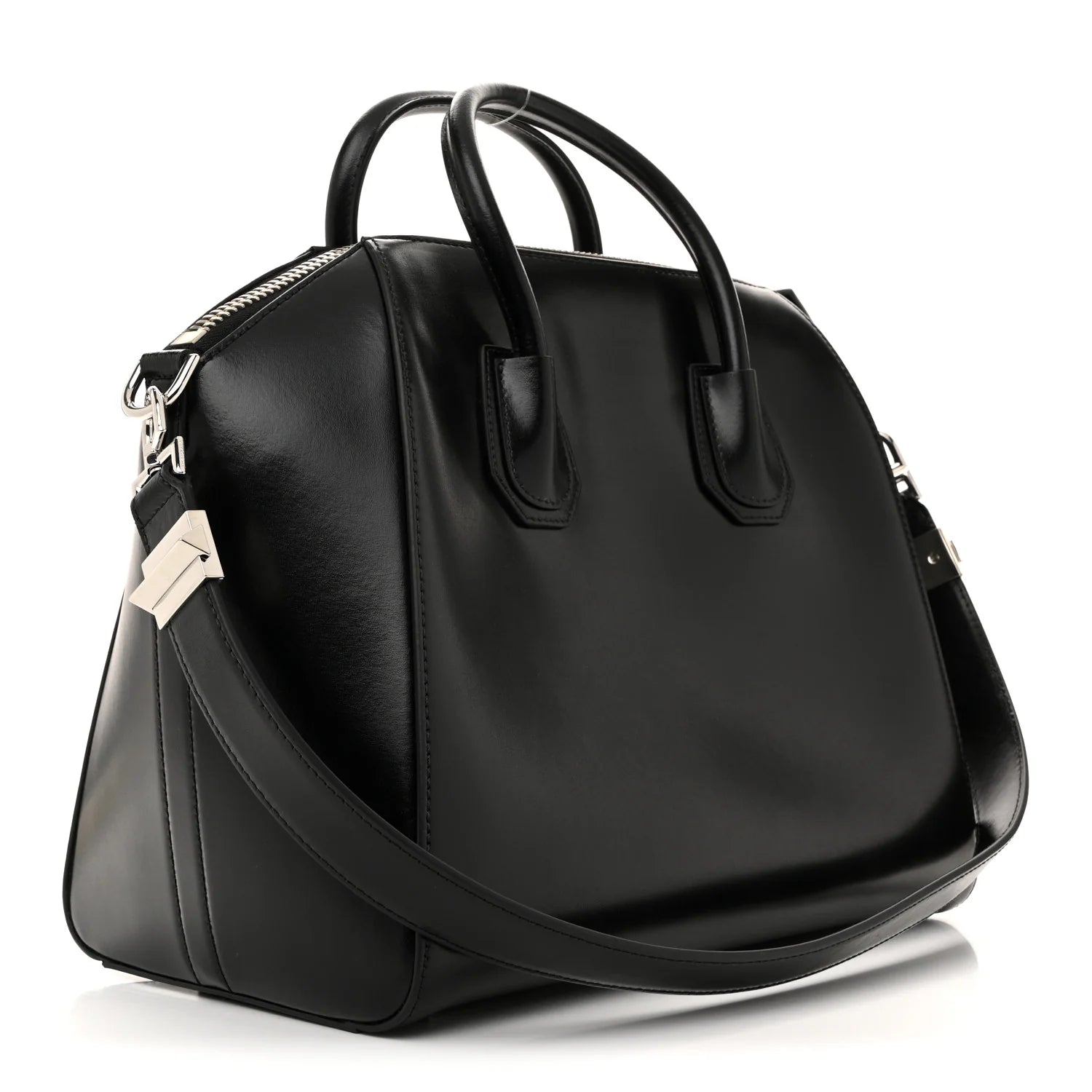 Shiny Lord Calfskin Medium Antigona Black