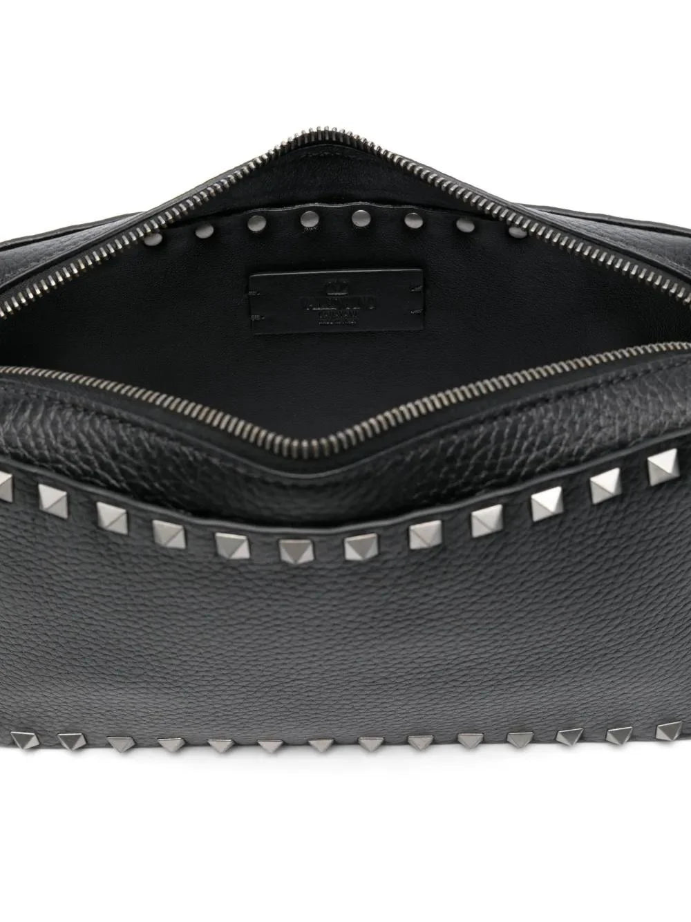 ROCKSTUD LEATHER MESSENGER BAG