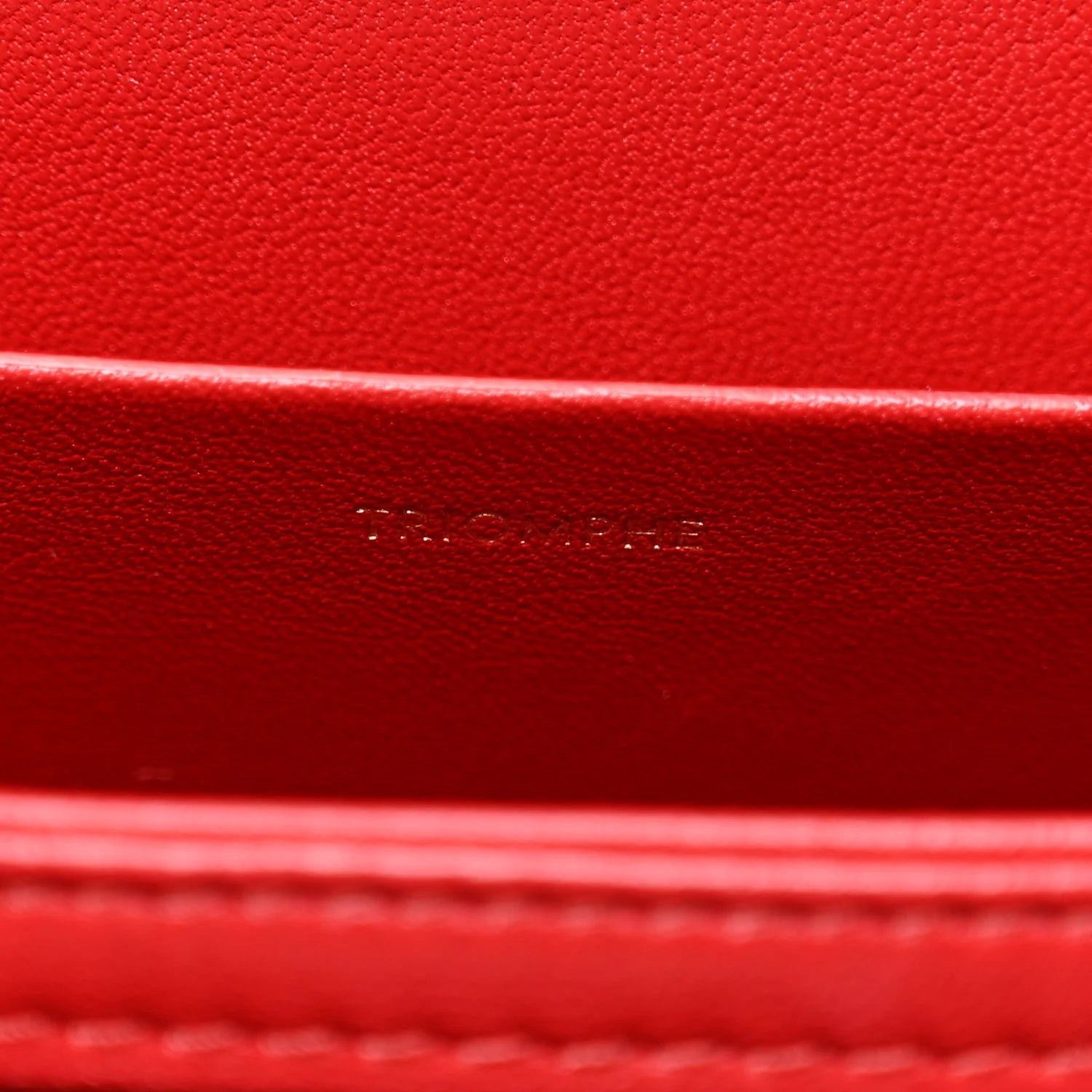 Shiny Calfskin Medium Triomphe Red
