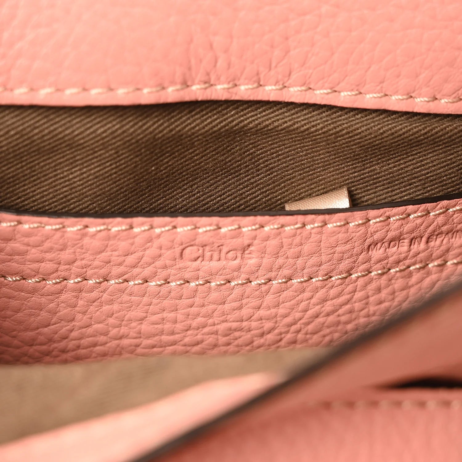 Grained Calfskin Small Marcie Saddle Bag Pink