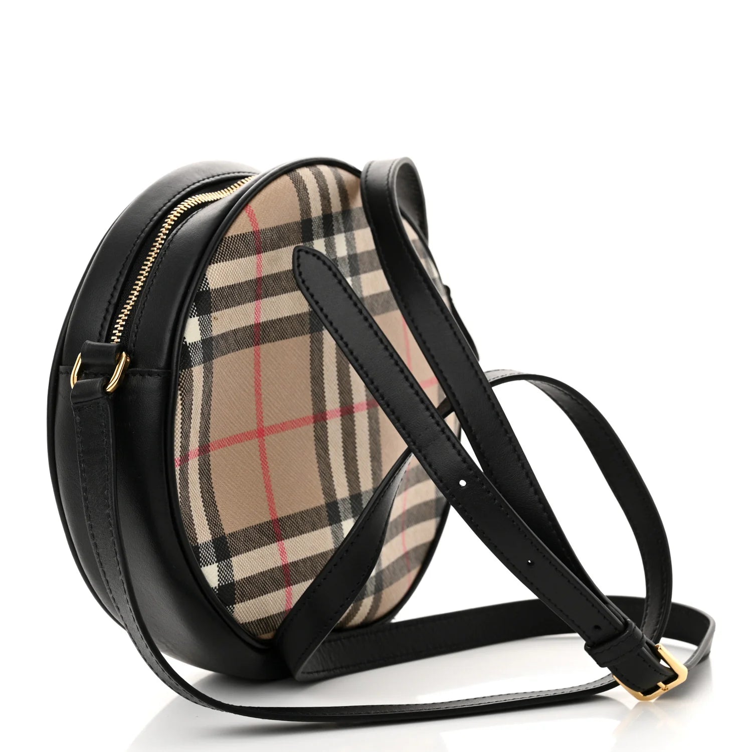 Vintage Check Canvas Calfskin Louise Bag Archive Beige Black