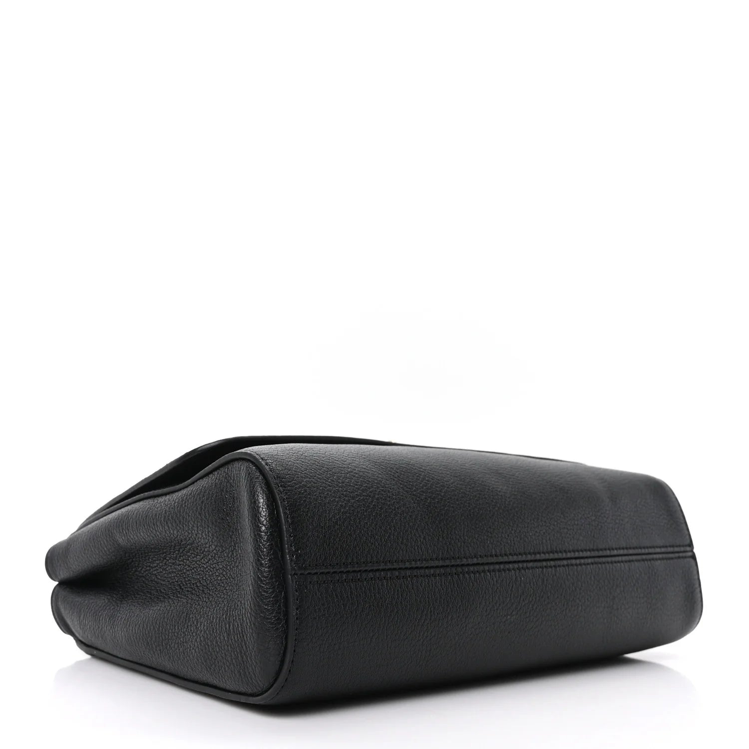 Small Classic Grain Calfskin Medium Lily Black