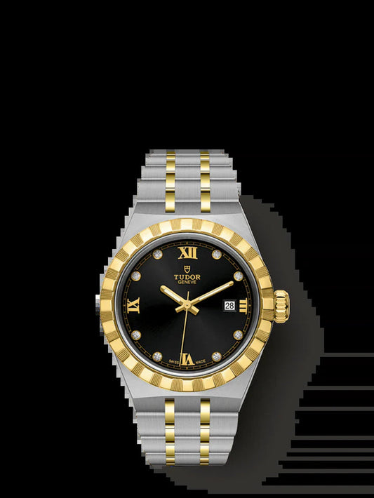Royal, Stainless Steel and 18K Yellow Gold with Diamond-Set, 28Mm, Ref# M28303-0005
