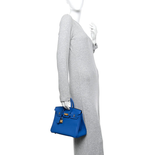 Togo Birkin 25 Bleu Zellige