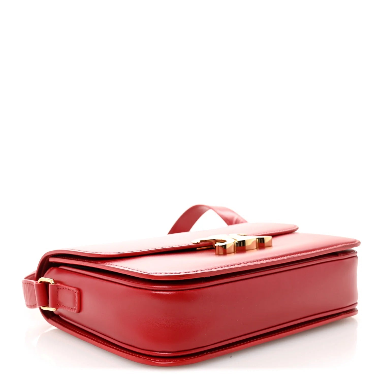 Shiny Calfskin Medium Triomphe Red