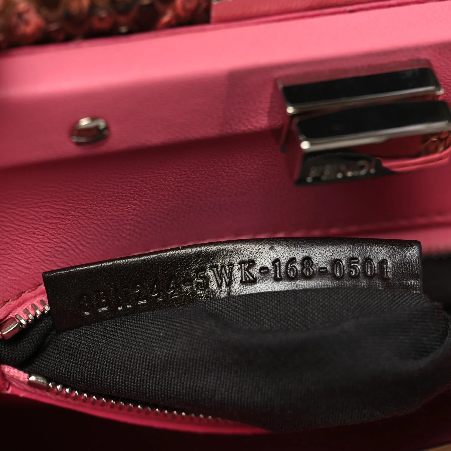 Snakeskin Shiny Nappa Mini Peekaboo Iconic Satchel Lollypop