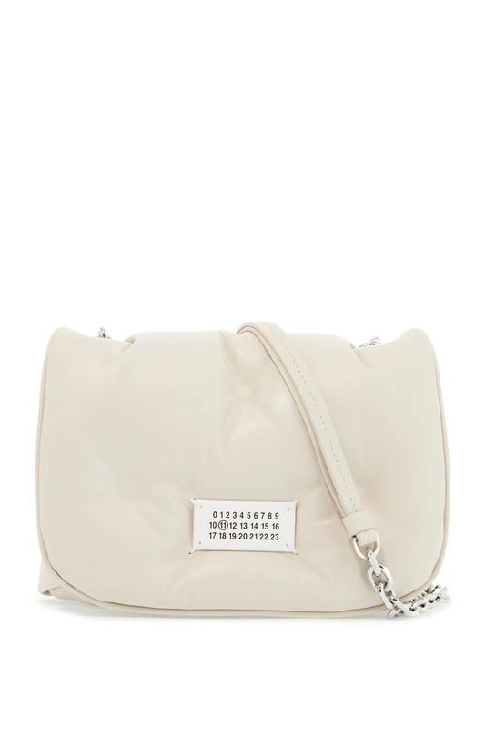 CHALK NAPPA LEATHER SMALL GLAM SLAM FLAP CROSSBODY BAG
