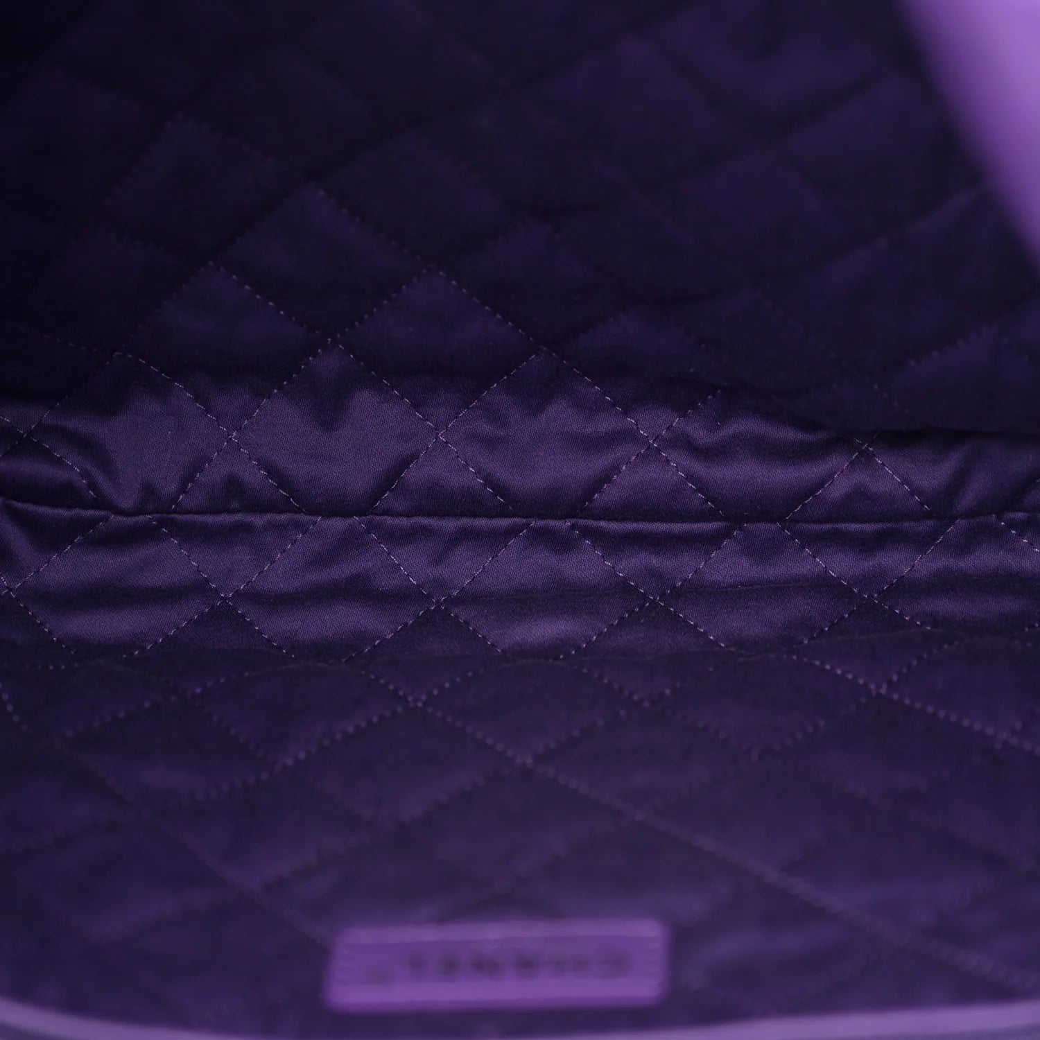 Shiny Calfskin Quilted Rainbow Small  22 Purple