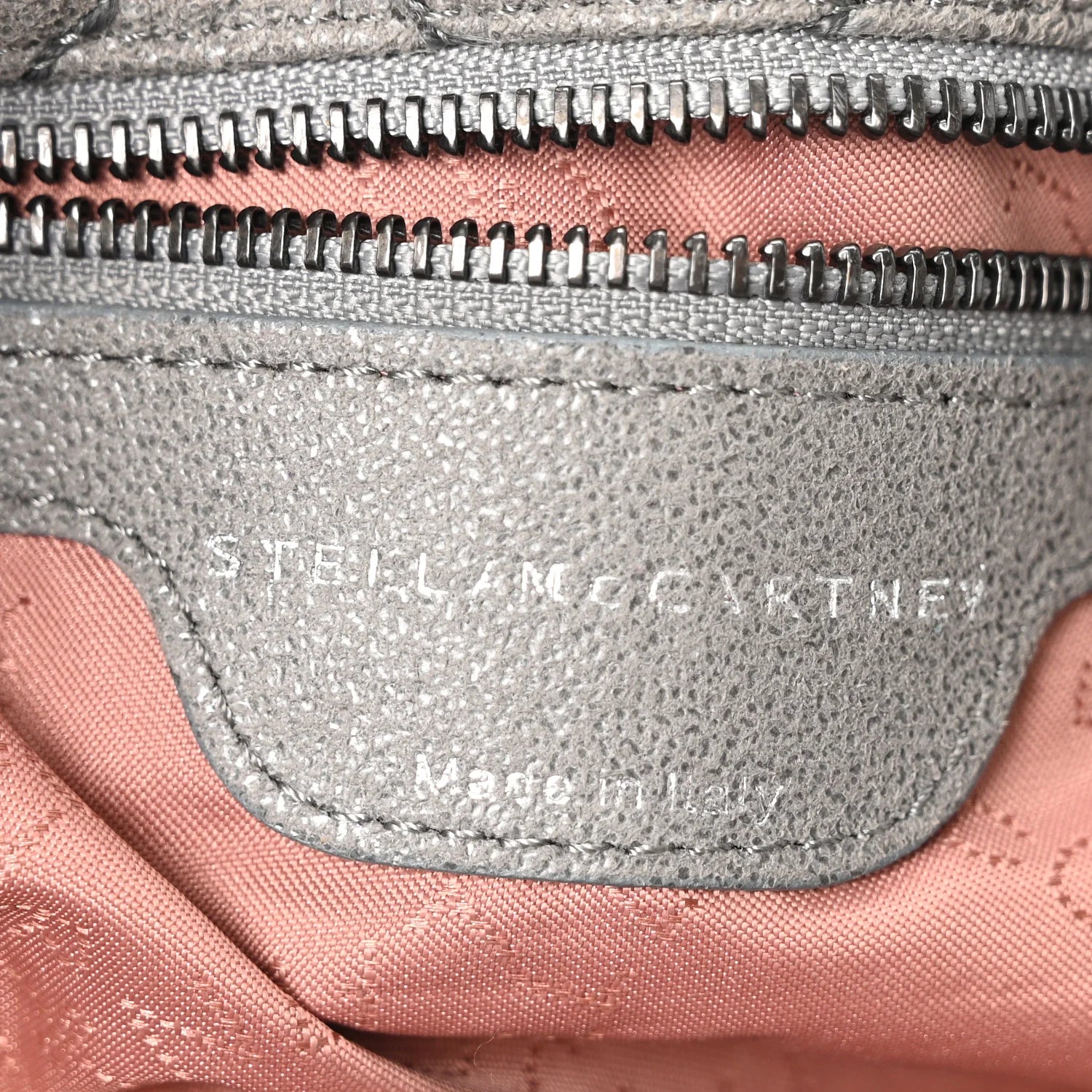 Shaggy Deer Quilted Small Falabella Tote Light Grey