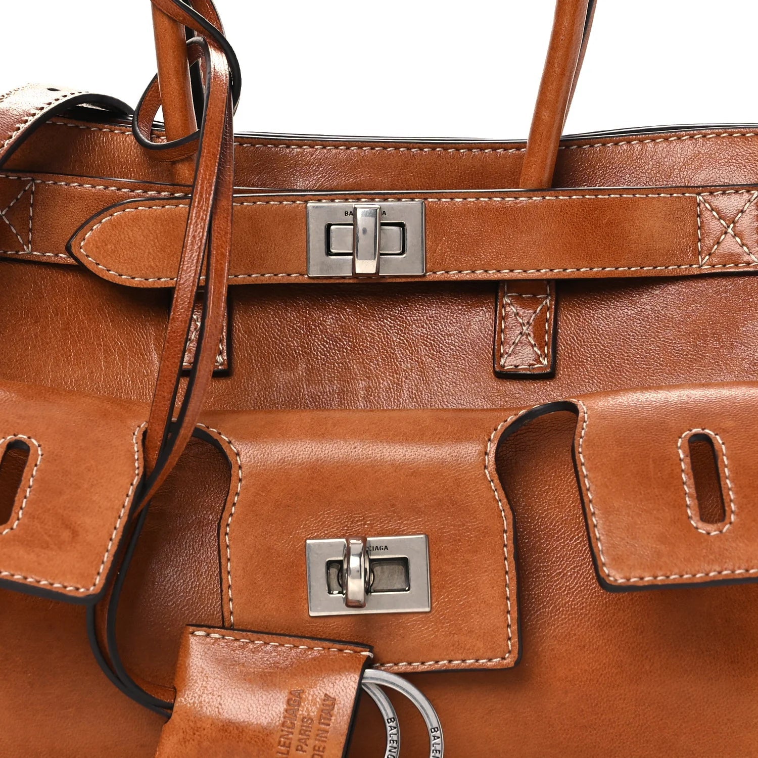 Vegetable Tanned Lambskin Mini Bel Air Carry All Bag Tan Cowboy