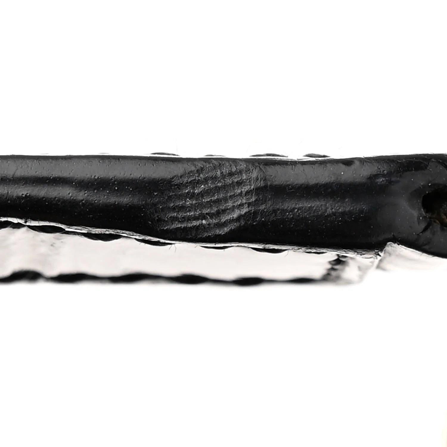 Patent Quilted Large Shopping Tote Black