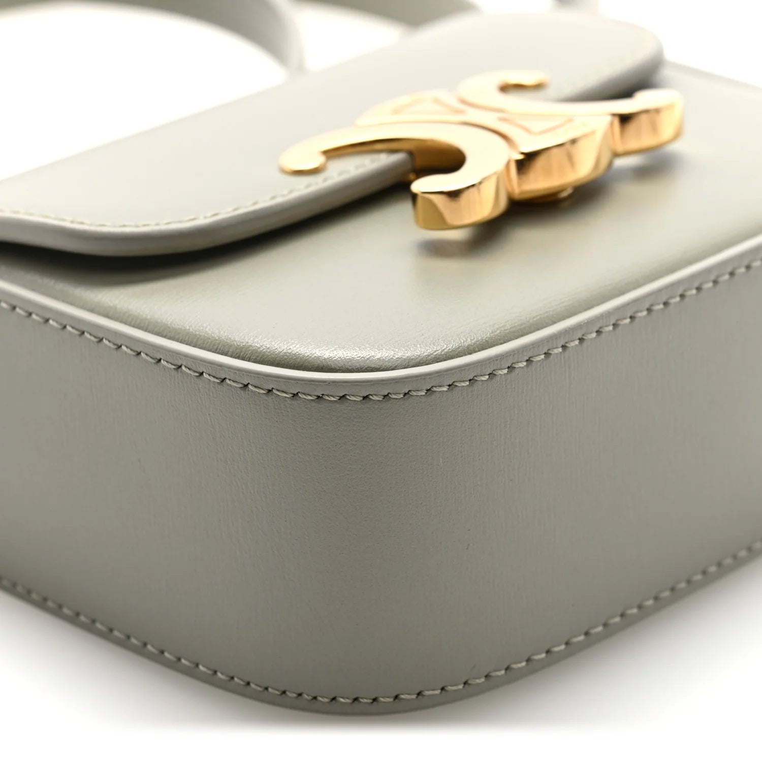 Shiny Calfskin Mini Triomphe Chalk