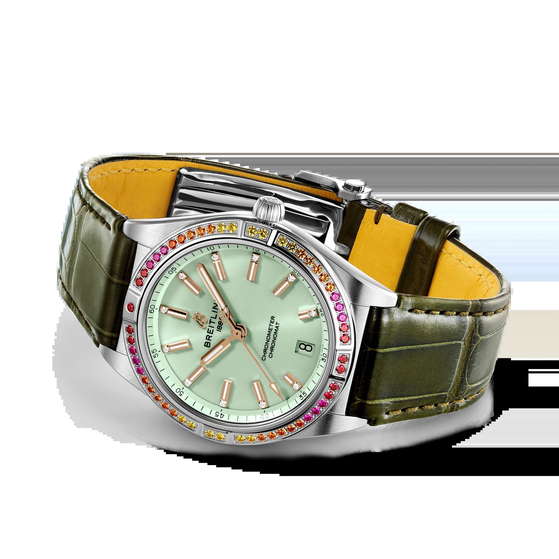 Chronomat Automatic 36 South Sea, Stainless Steel, Diamonds and Gem, Ref# A10380611L1P1, Unworn 2024