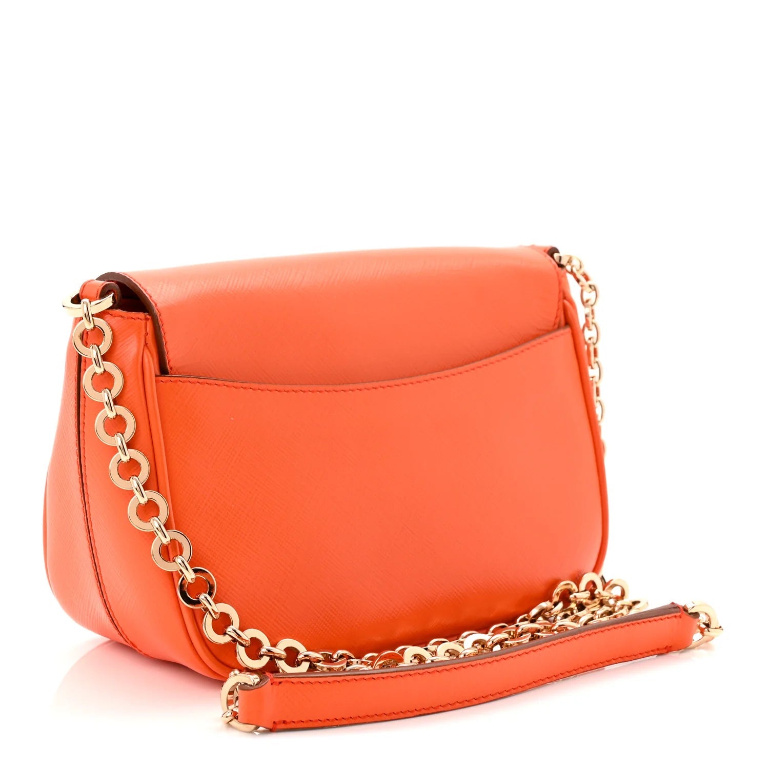 Printed Calfskin Paris Crossbody Bag Orange