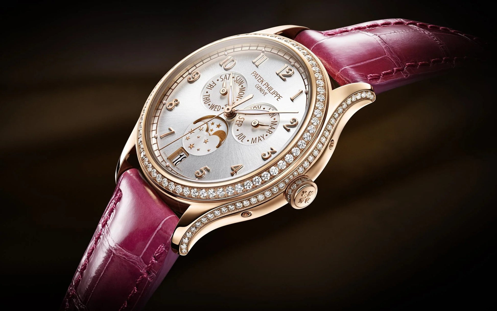 Complication, 18K Rose Gold Set with 155 Diamonds (~1.34 Ct), 38Mm, Annual Calendar Ref# 4947R-001