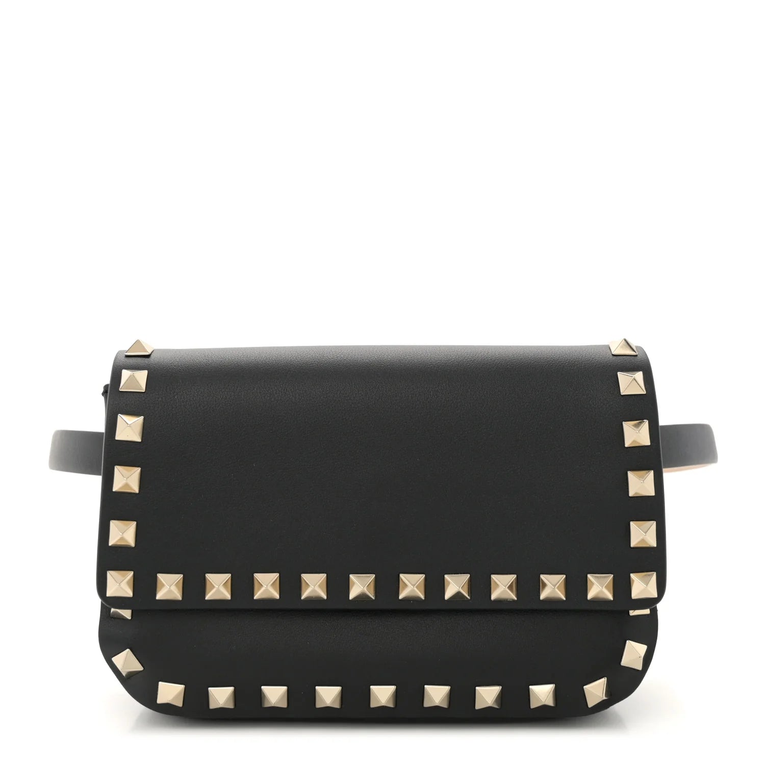 Vitello Rockstud Belt Bag Black