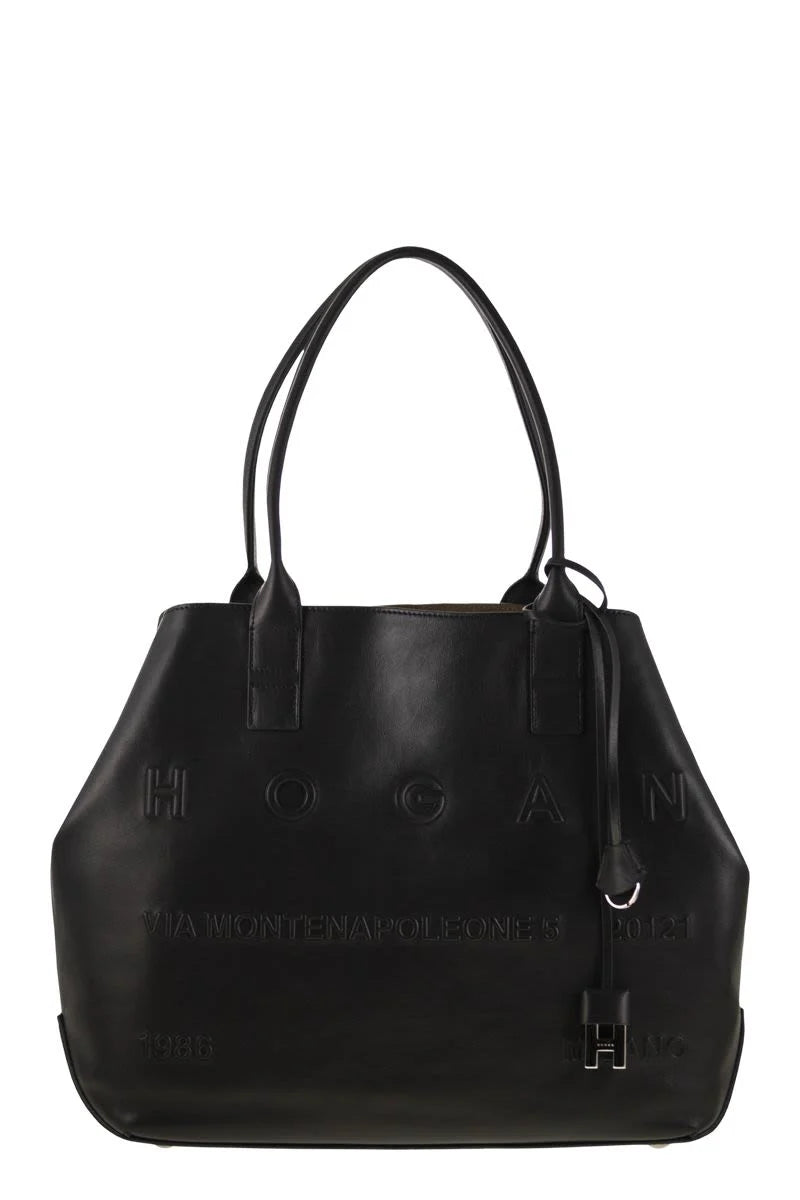 MEDIUM LEATHER SHOPPING BAG