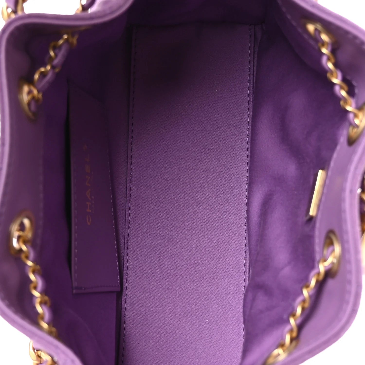 Suede Quilted Mini  25 Handbag Purple