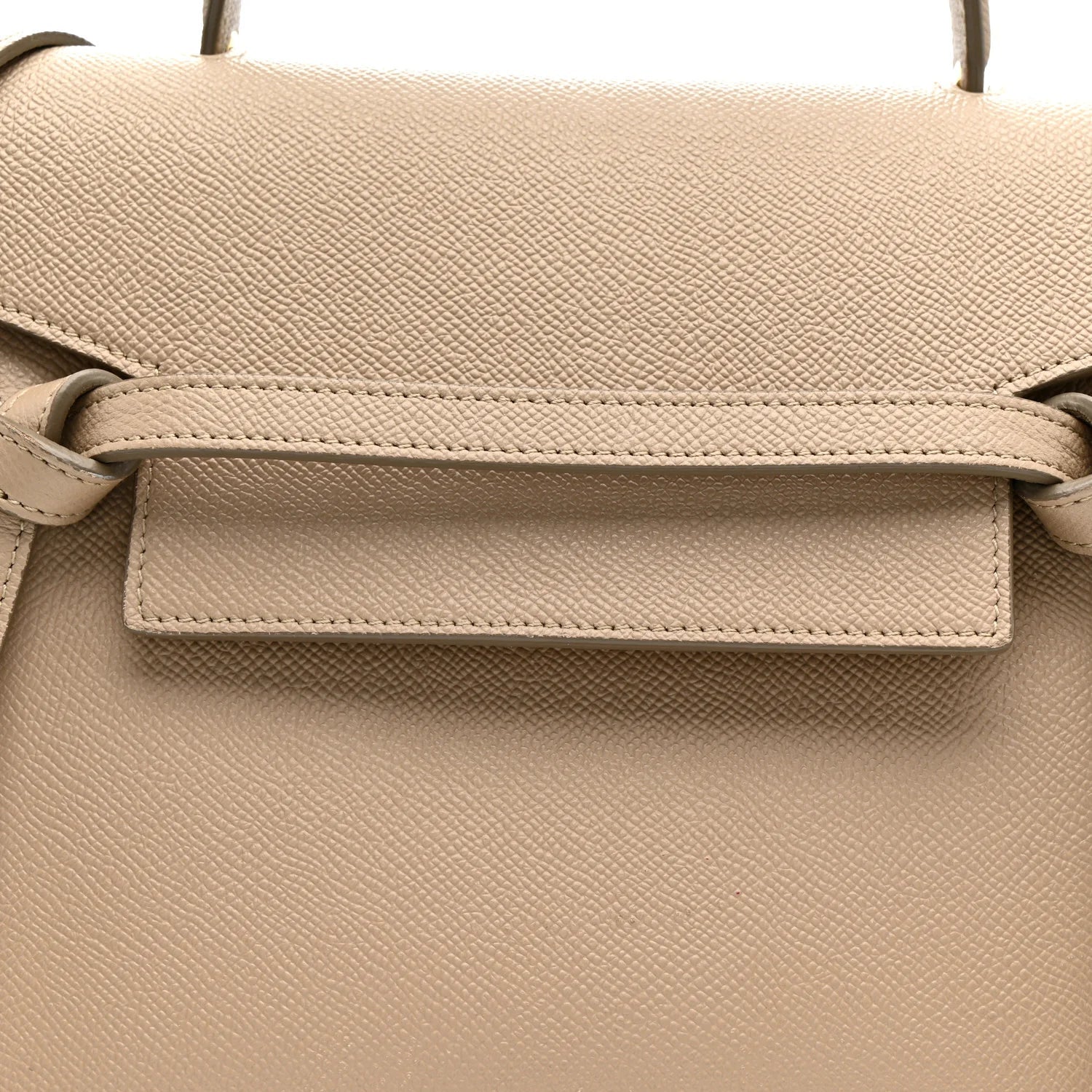 Grained Calfskin Micro Belt Bag Light Taupe