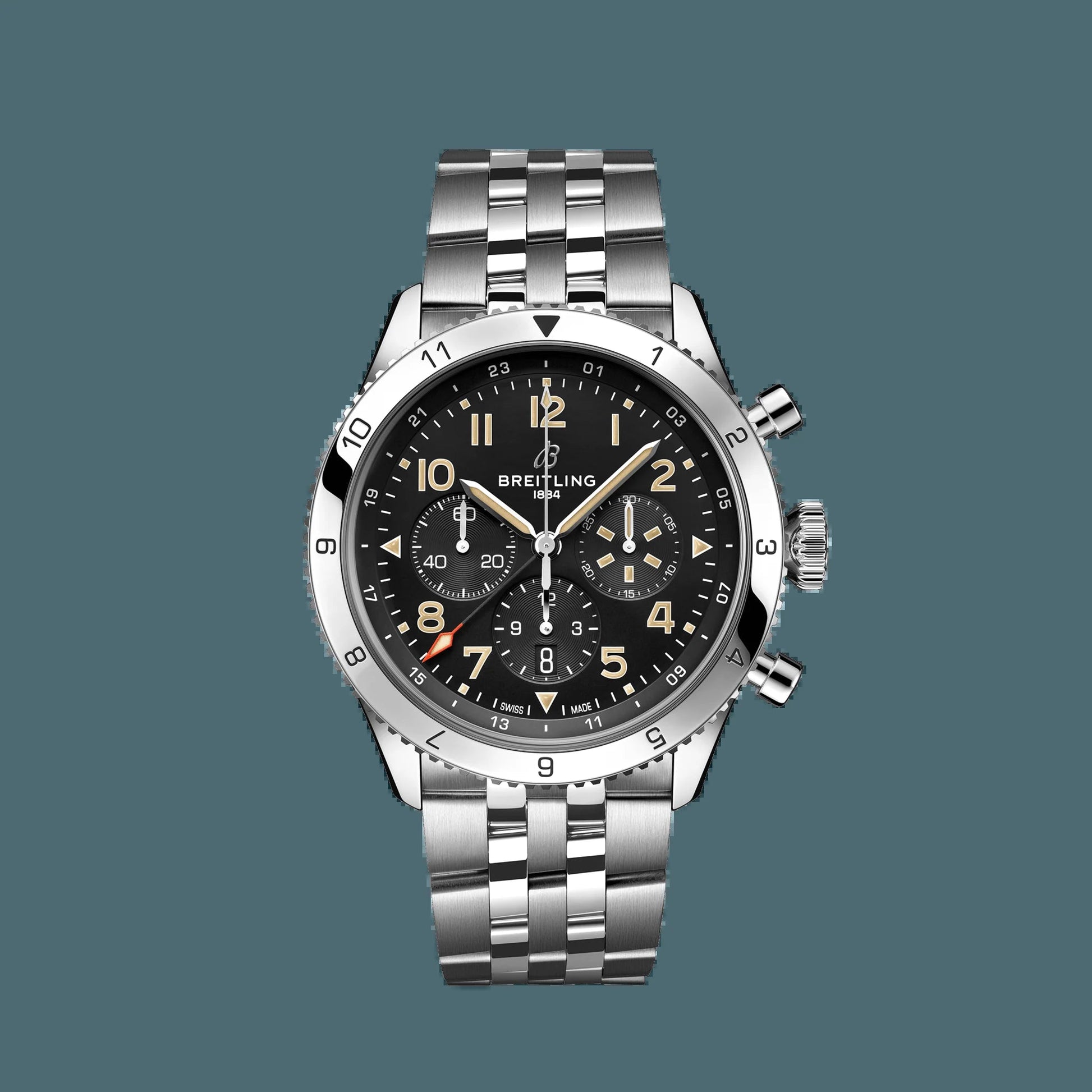 Classic AVI B04 Chronograph 46 P-51 Mustang, Stainless Steel, Ref# AB04453A1B1A1, Unworn 2024