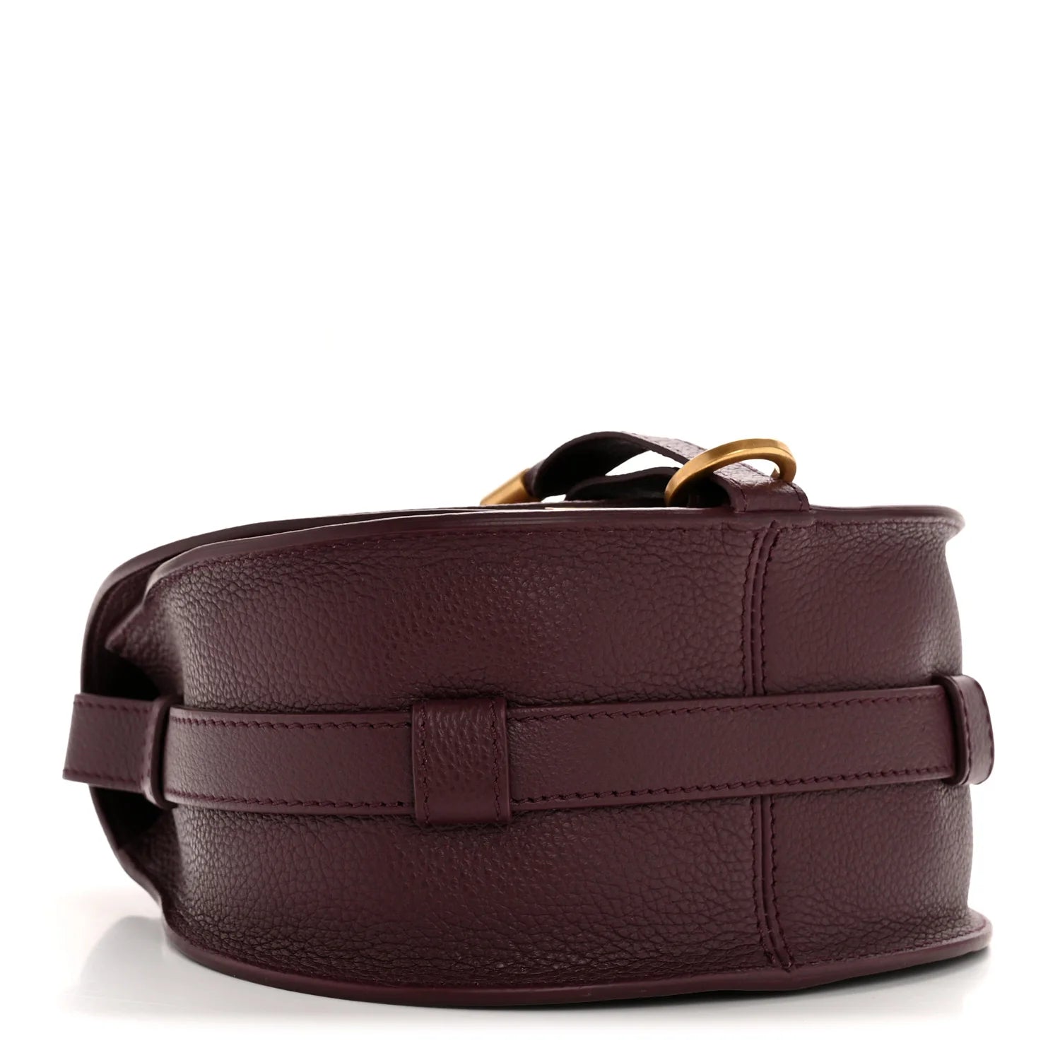 Grained Calfskin Small Marcie Saddle Bag Dimness Purple