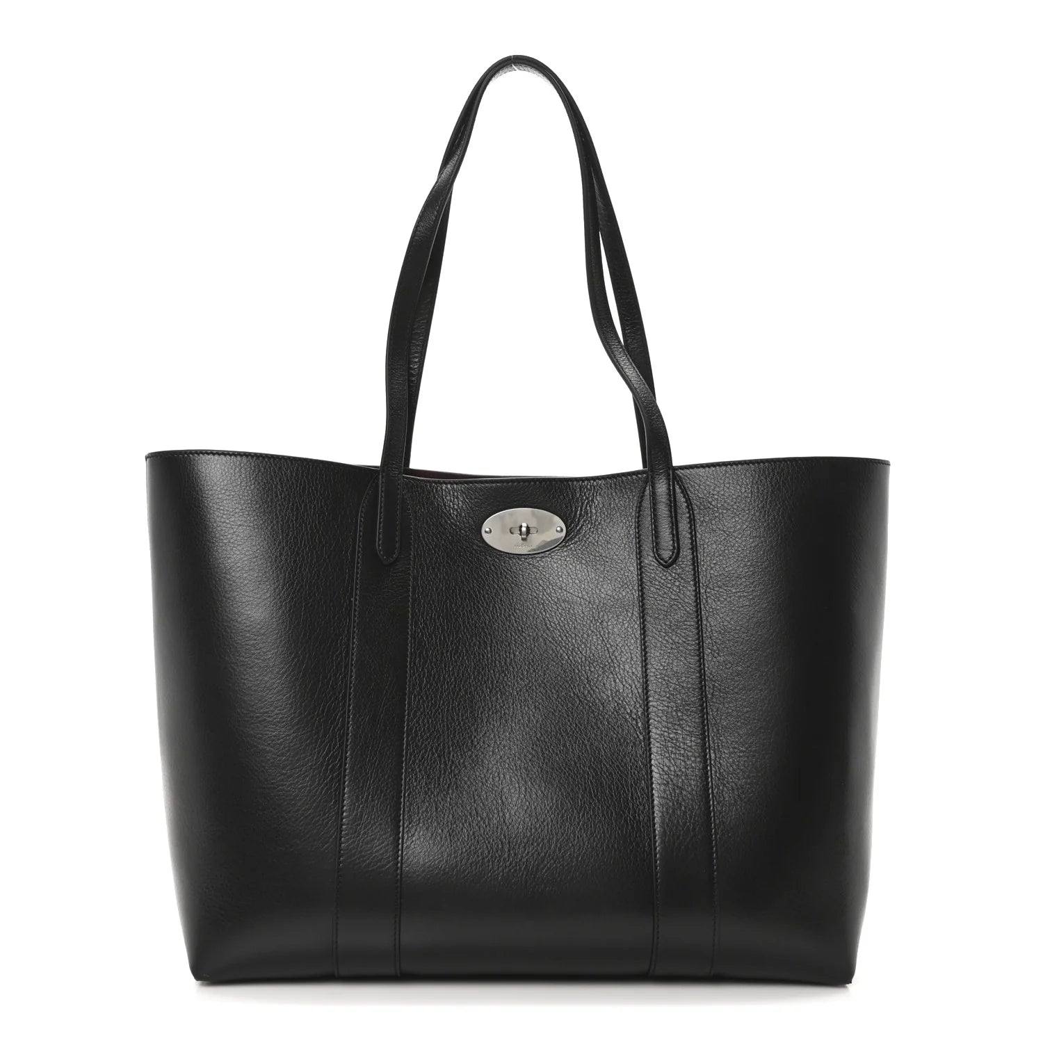 High Shine Grain Bayswater Tote Black