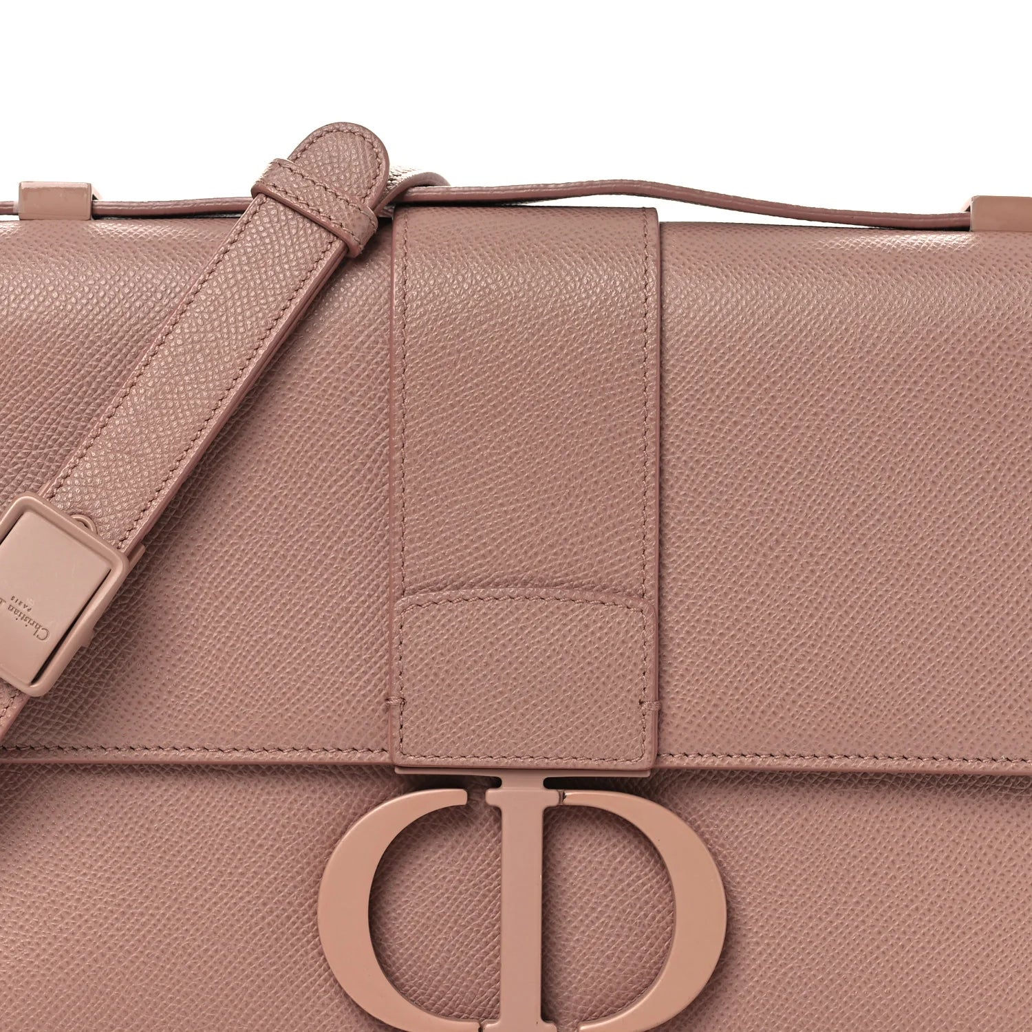 Ultra Matte Grained Calfskin 30 Montaigne Flap Bag Fard