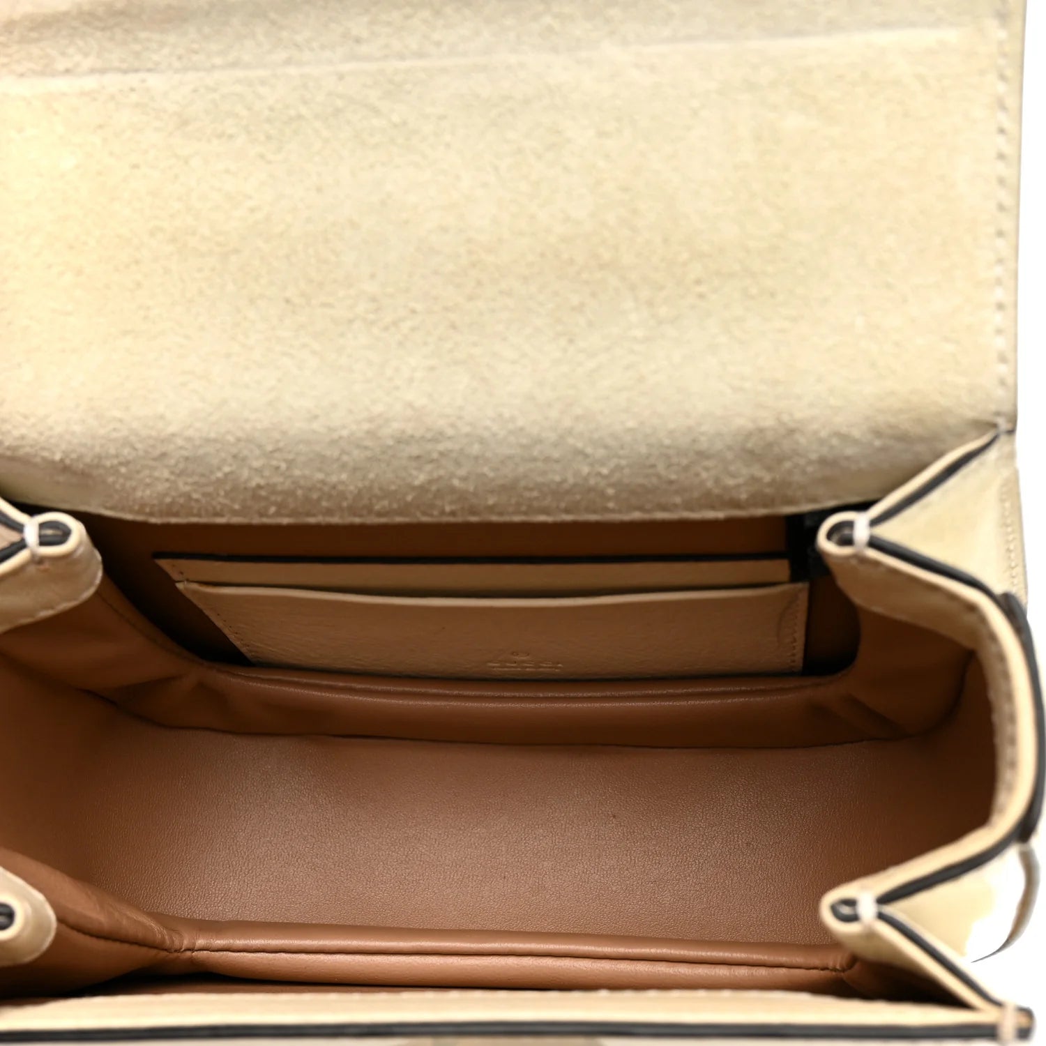 Patent Crystal Mini Bamboo 1947 Top Handle Chain Bag White