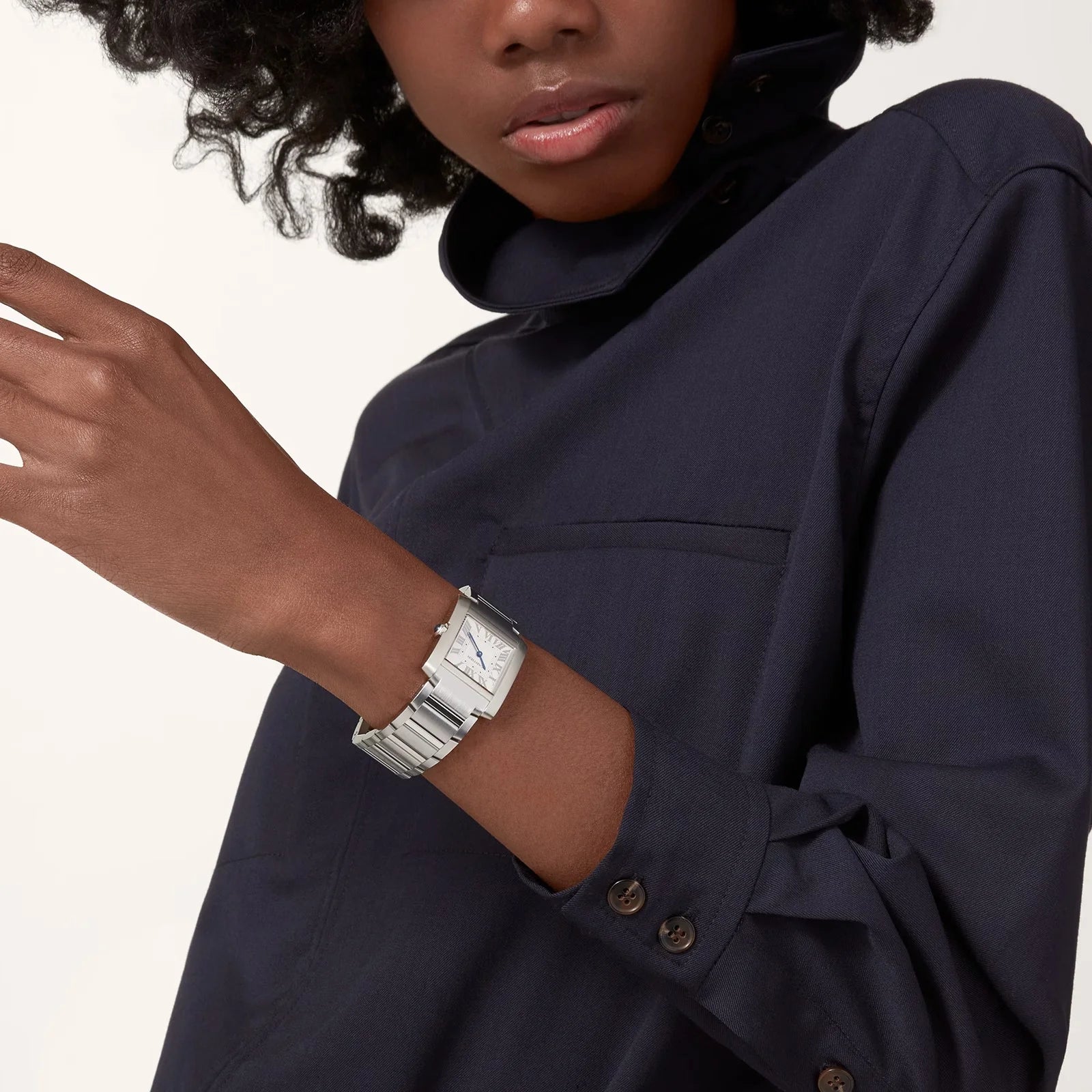 Unworn  Tank Francaise De , Medium Stainless Steel, 32Mm X 27Mm, Ref# WSTA0074, Box and Papers