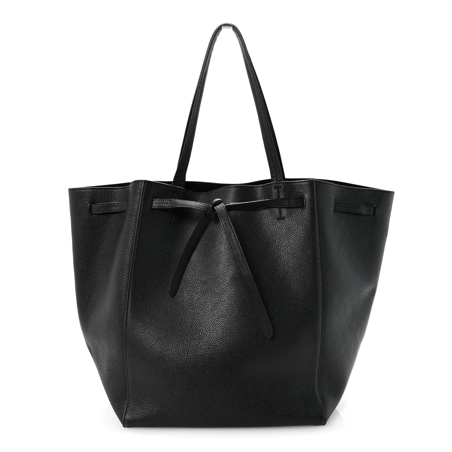 Soft Grained Calfskin Medium Belt Cabas Phantom Black