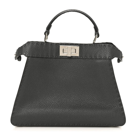 Cuoio Romano Selleria Chamois Small Peekaboo I SEE U Satchel Asfalto Camelia