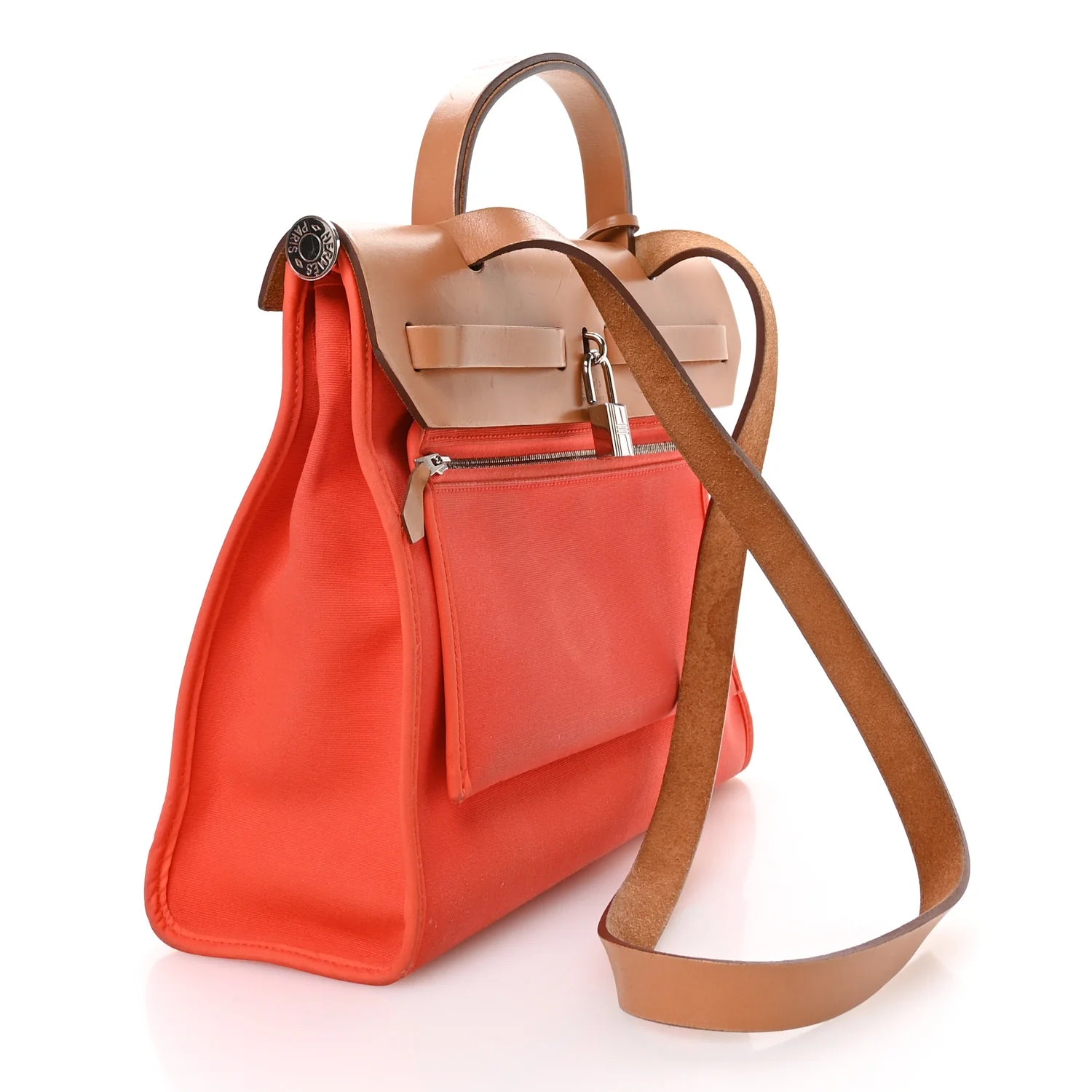 Vache Hunter Toile Herbag Zip 31 PM Capucine Fauve