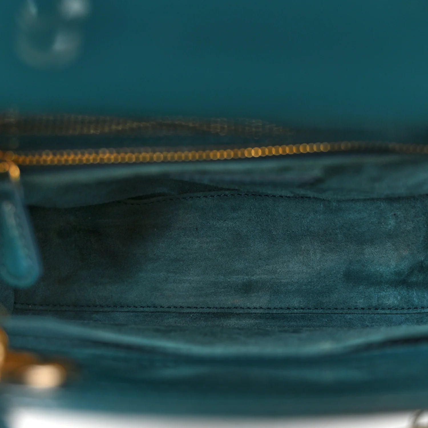 Patent Cannage Small Lady Dior Turquoise