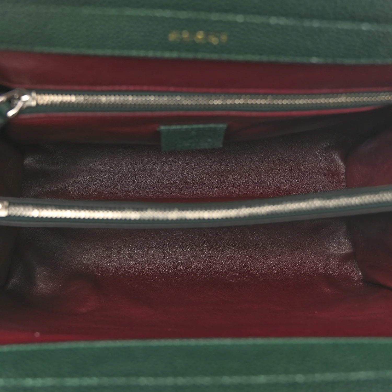 Grainy Calfskin Small Zumi Top Handle Bag Vintage Green