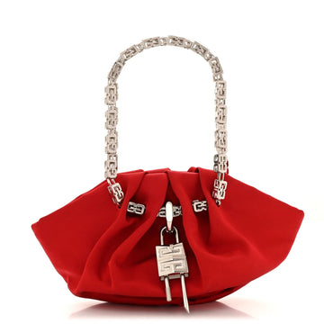 Satin Mini Kenny Shoulder Bag Red