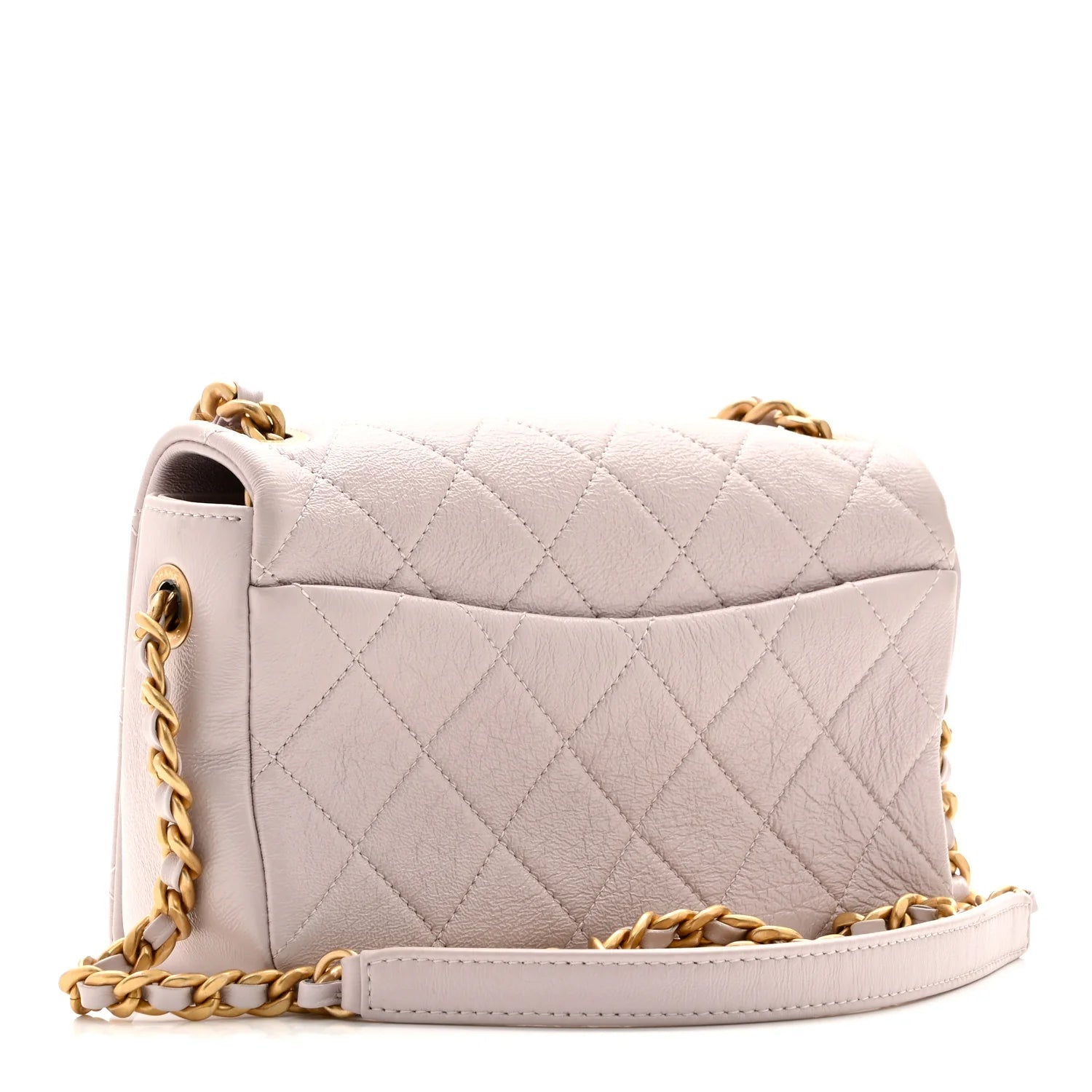 Shiny Lambskin Quilted Small Fashion Therapy Flap Bag Lilac