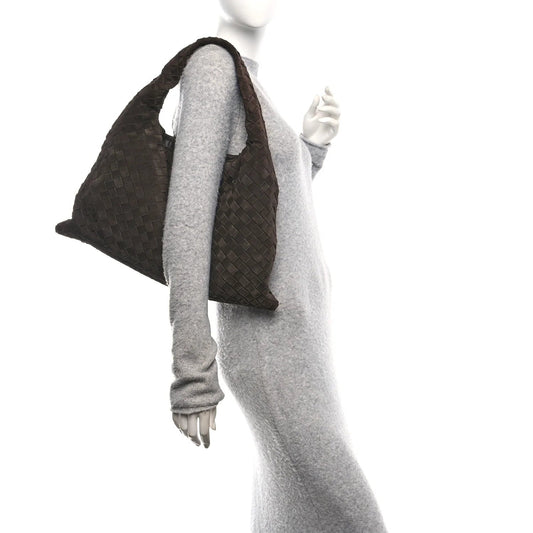 Suede Intrecciato Medium Hop Fondant