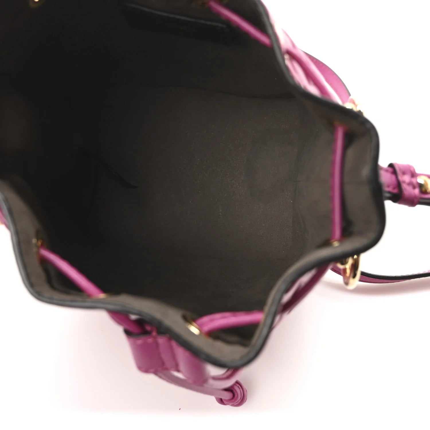 Vitello Liberty F Is  FF 1974 Embossed Mini Mon Tresor Bucket Bag Ciclamino Pilar