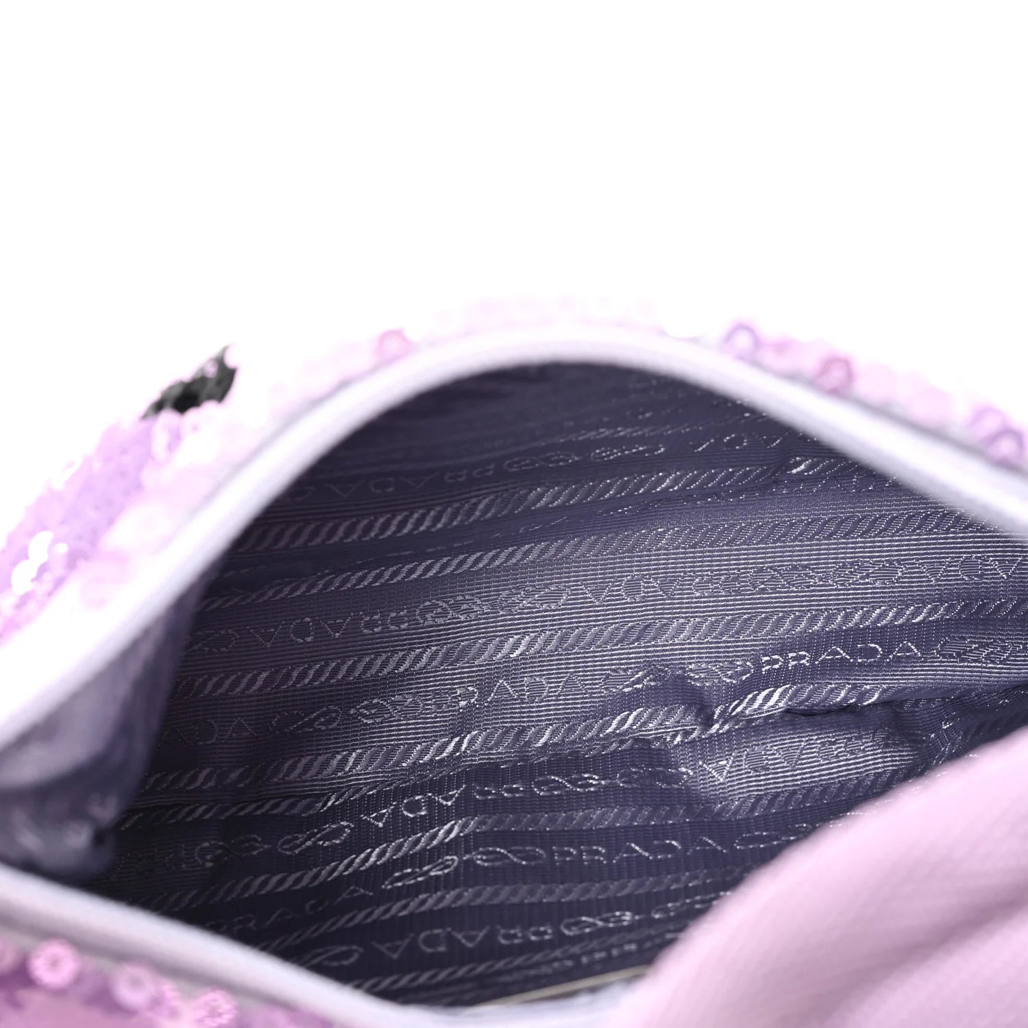 Paillettes Sequin Mini Re-Edition 2000 Bag Lilium Black