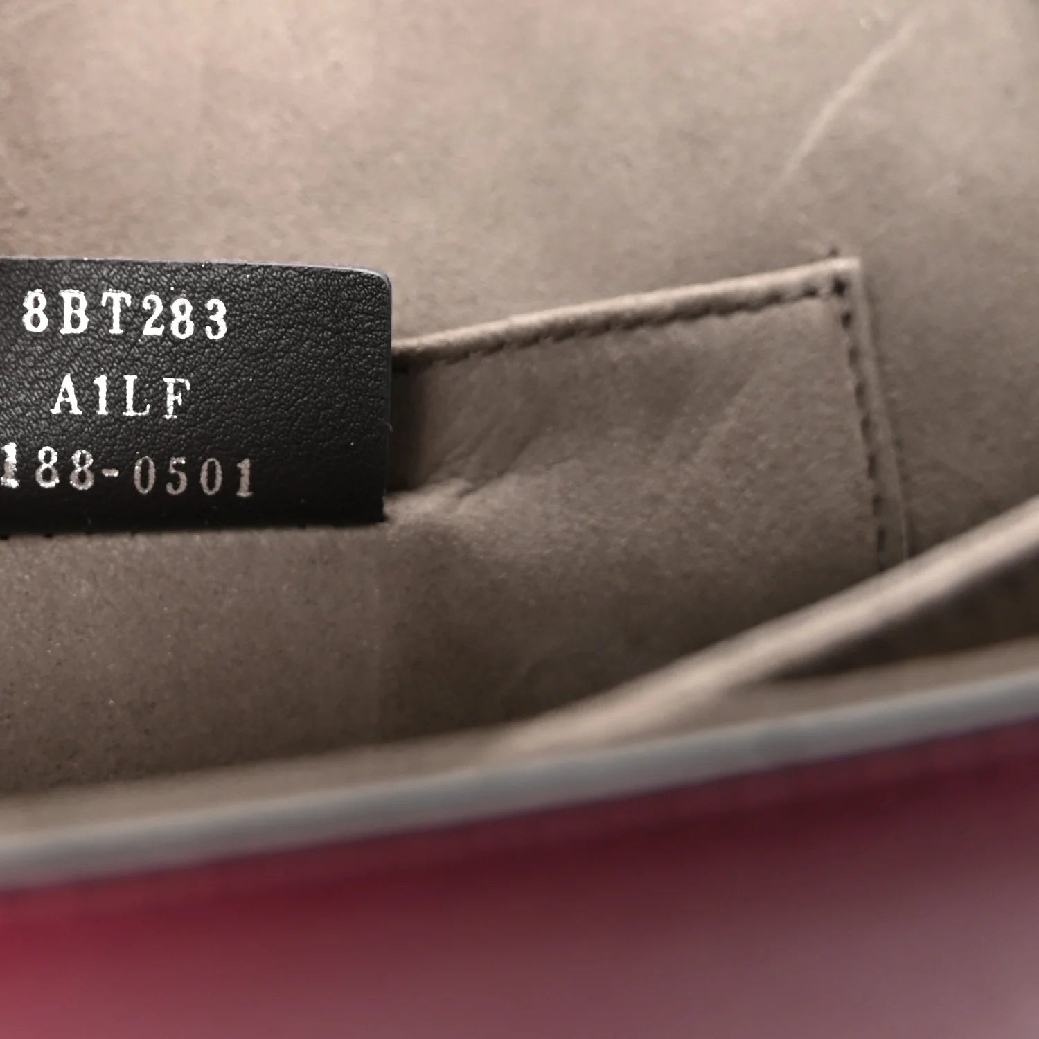 Vitello Liberty Lucido Flowers and Bows Scalloped Studded Kan I Shoulder Bag Camelia Black Cherry