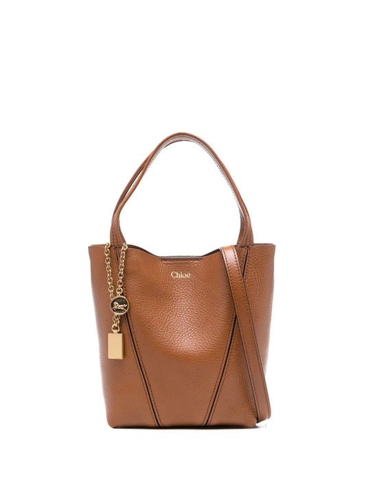 SPIN SMALL LEATHER TOTE