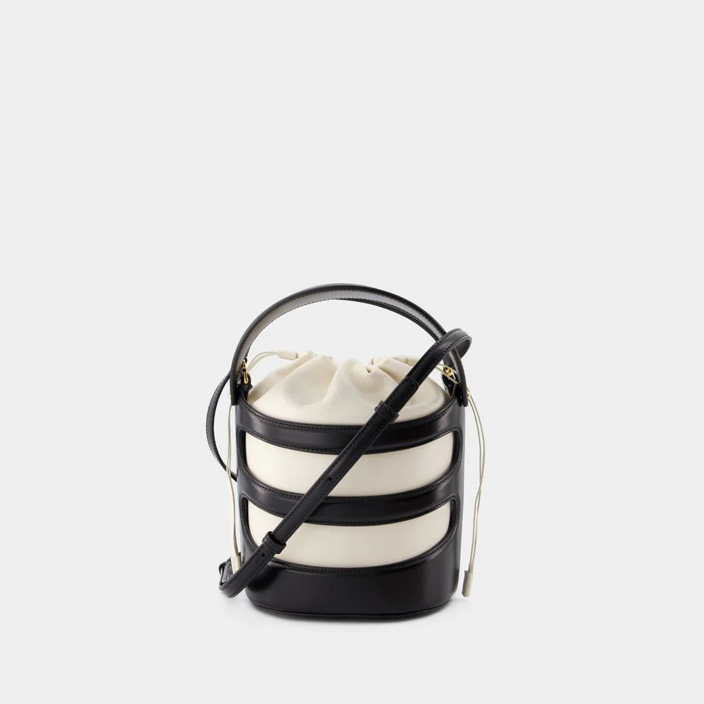 TWO-TONE LEATHER the RISE BUCKET BAG