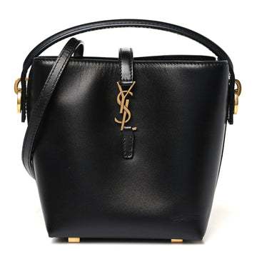 Shiny Calfskin Le 37 Mini Bucket Bag Black