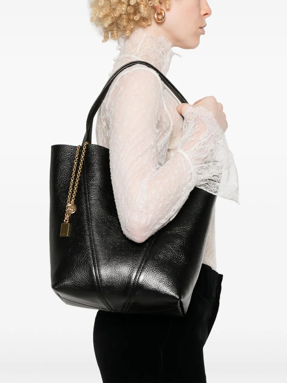 SPIN MEDIUM LEATHER TOTE