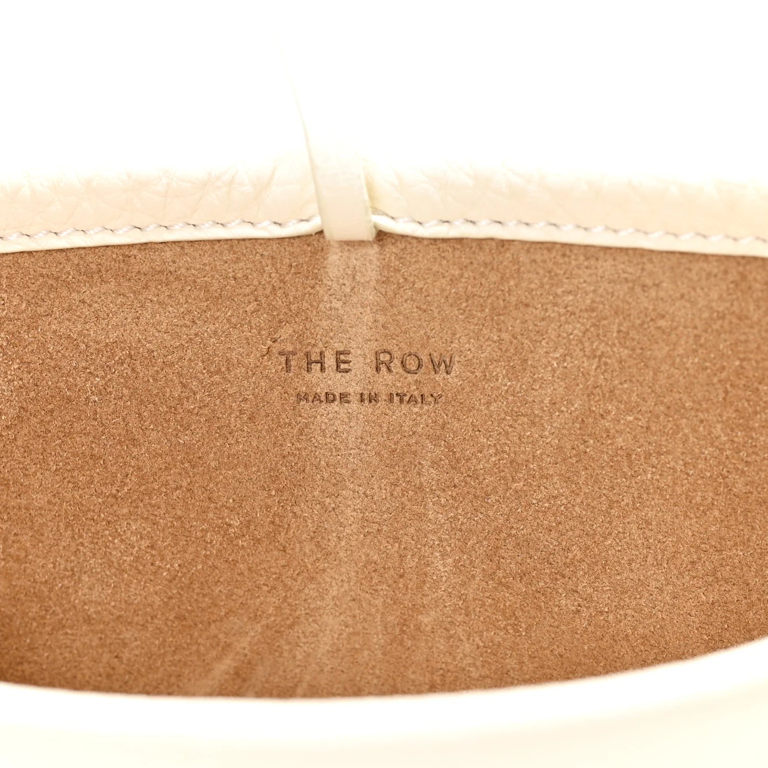 Grained Calfskin Small N/S Park Tote Ivory