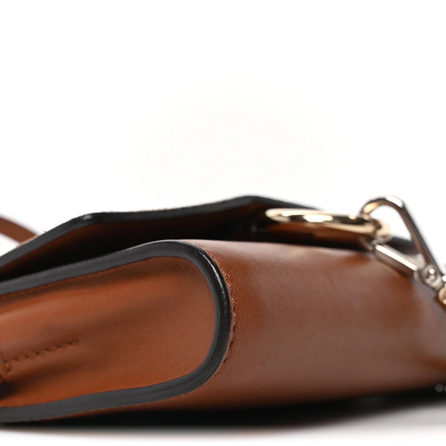 Suede Calfskin Faye Wallet on Strap Tan