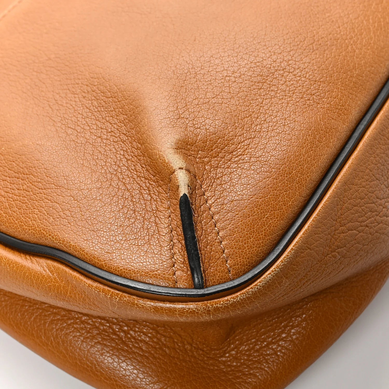 Grained Lambskin Medium Lexa Shoulder Bag Mustard Brown