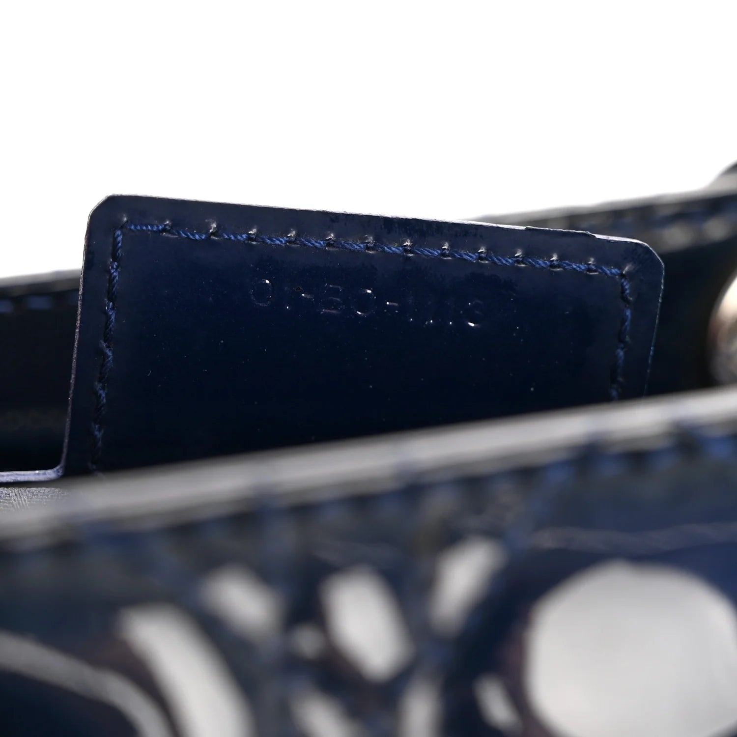 Patent Cannage Medium Lady Dior Blue