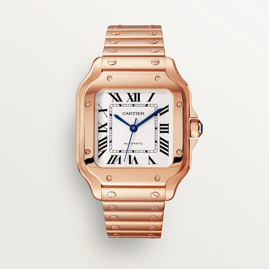 Unworn  Santos De , 18K Rose Gold, 35.1Mm, Ref# WGSA0031, Box and Papers